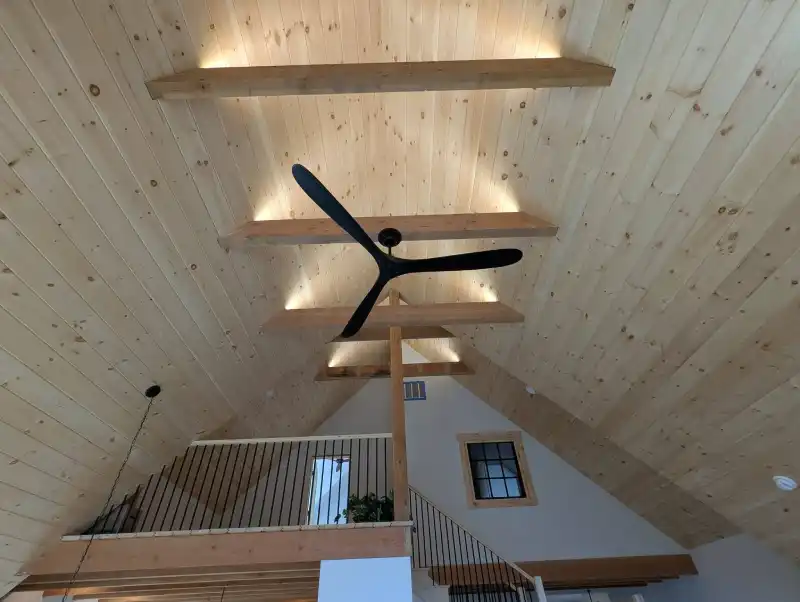 Licensed Pennsylvania electrician completing a residential lighting installation
